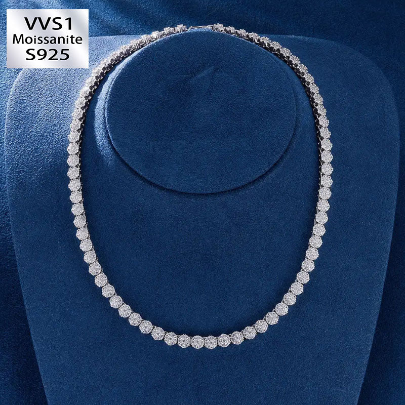 8mm Moissanite Hip Hop Delicate Plum Tennis Chain