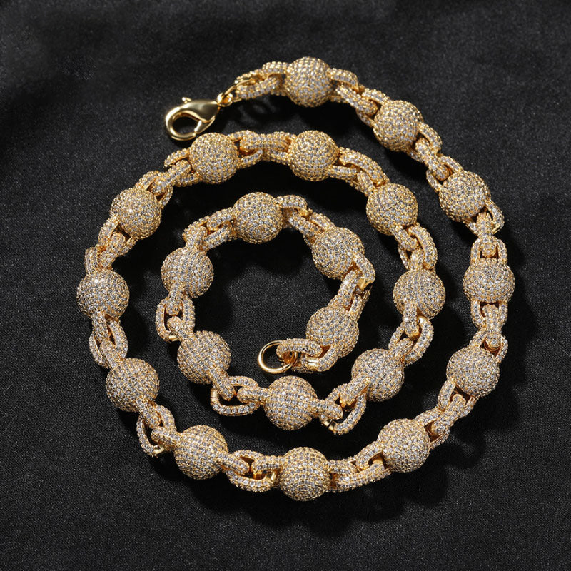 10mm Hip Hop Bead Chain Necklace