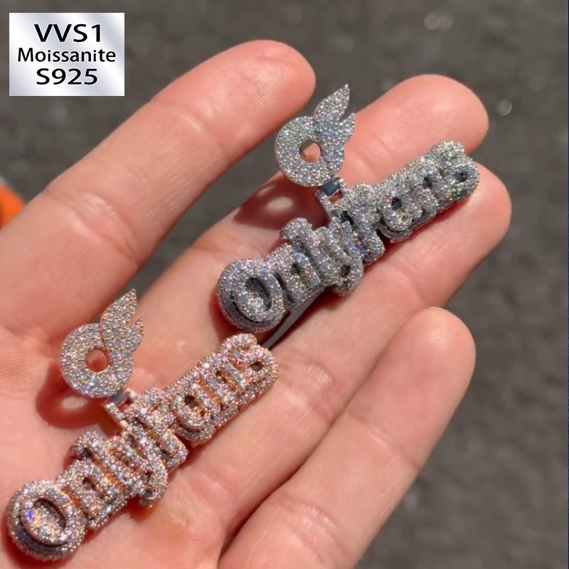 Moissanite Exquisite Letter Pendant