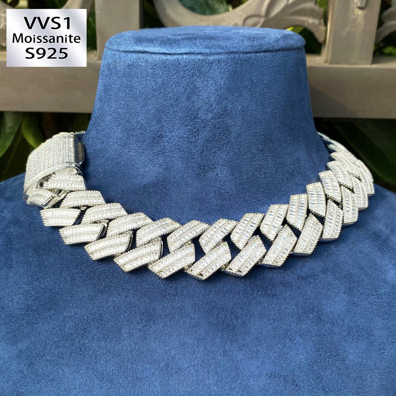 25mm Moissanite Hip Hop Big Cuban Chain