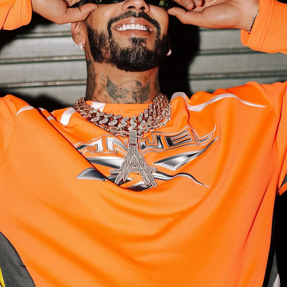 Iced Letter Double A Baguette Diamond Pendant