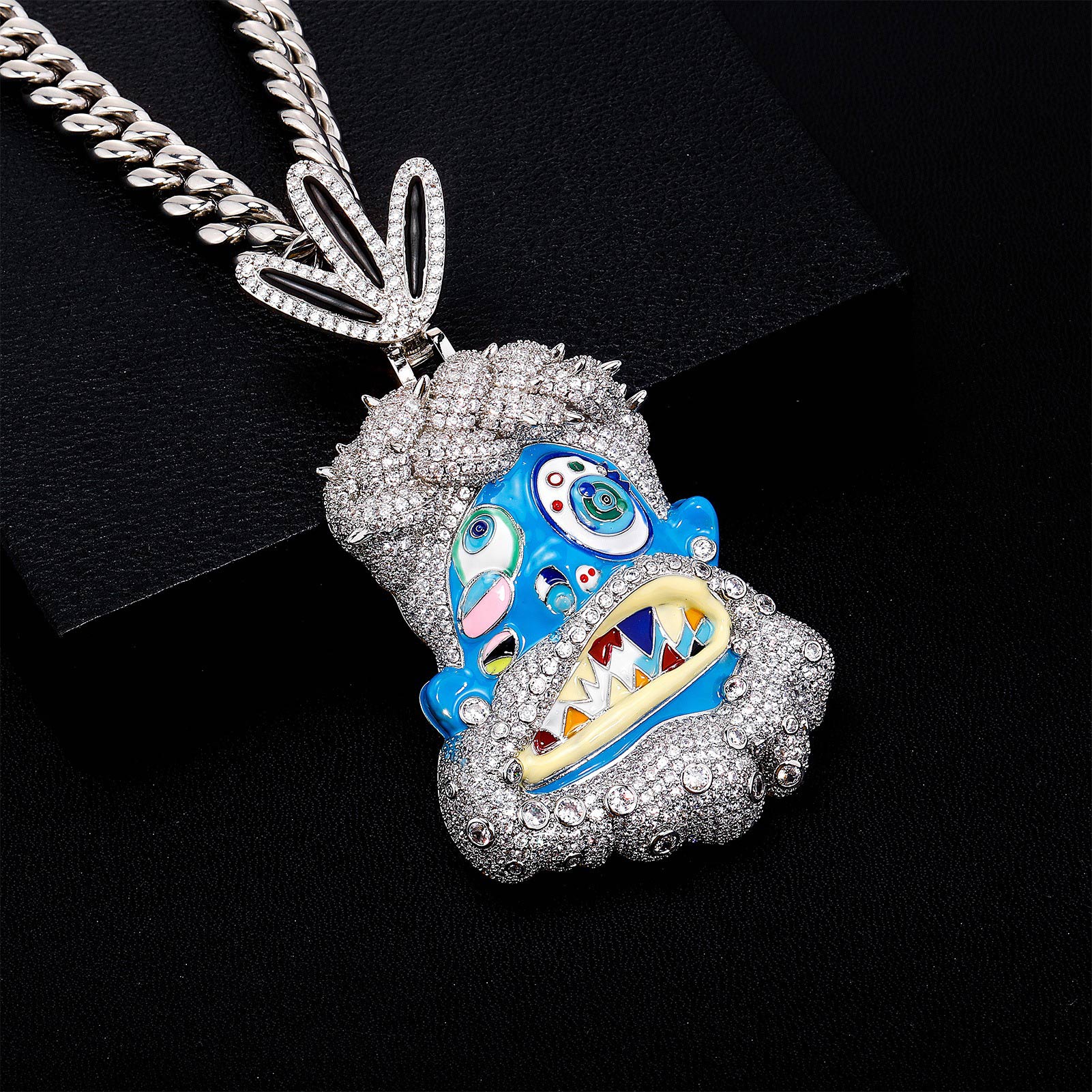 925 Sterling Silver Cartoon Characters Moissanite Pendant