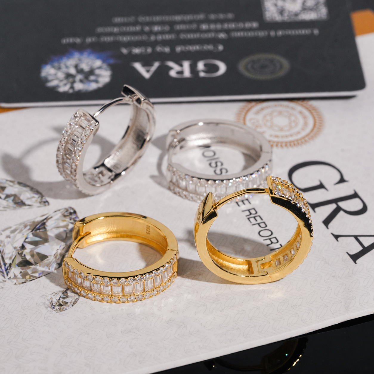 Moissanite S925 Classic Hoop Earrings