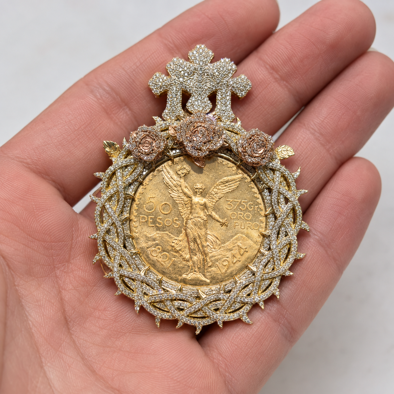 50 Pesos Angel Coin Pendant