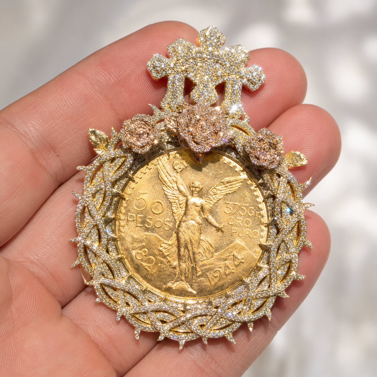 50 Pesos Angel Coin Pendant
