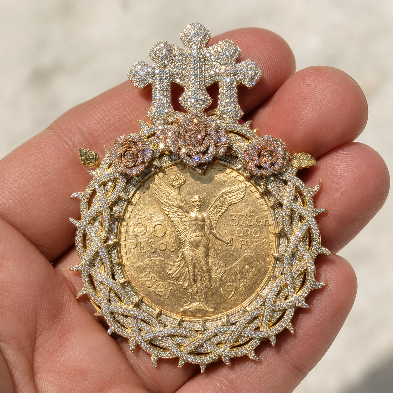 50 Pesos Angel Coin Pendant