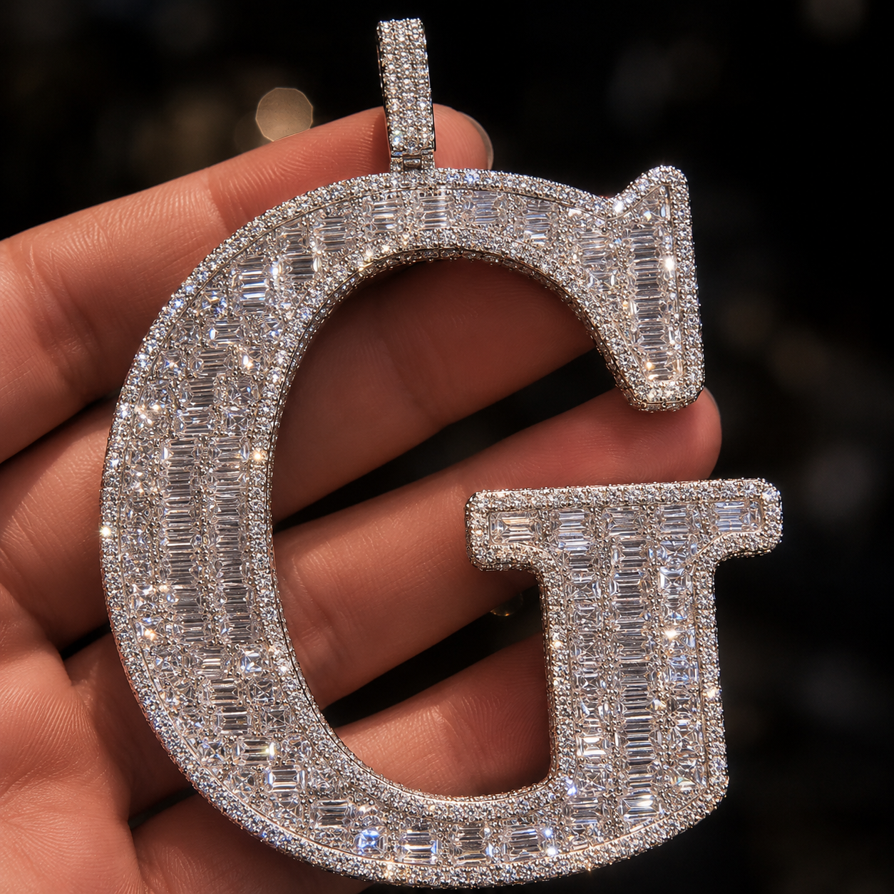 Iced-Out Letter G Pendant