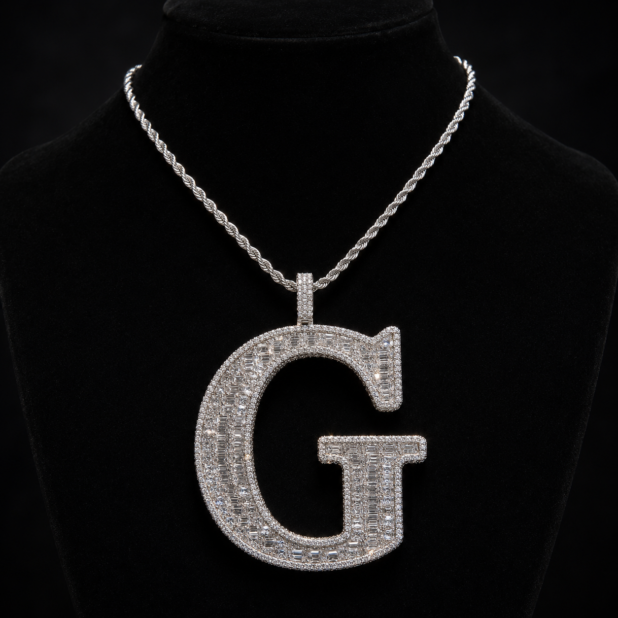 Iced-Out Letter G Pendant