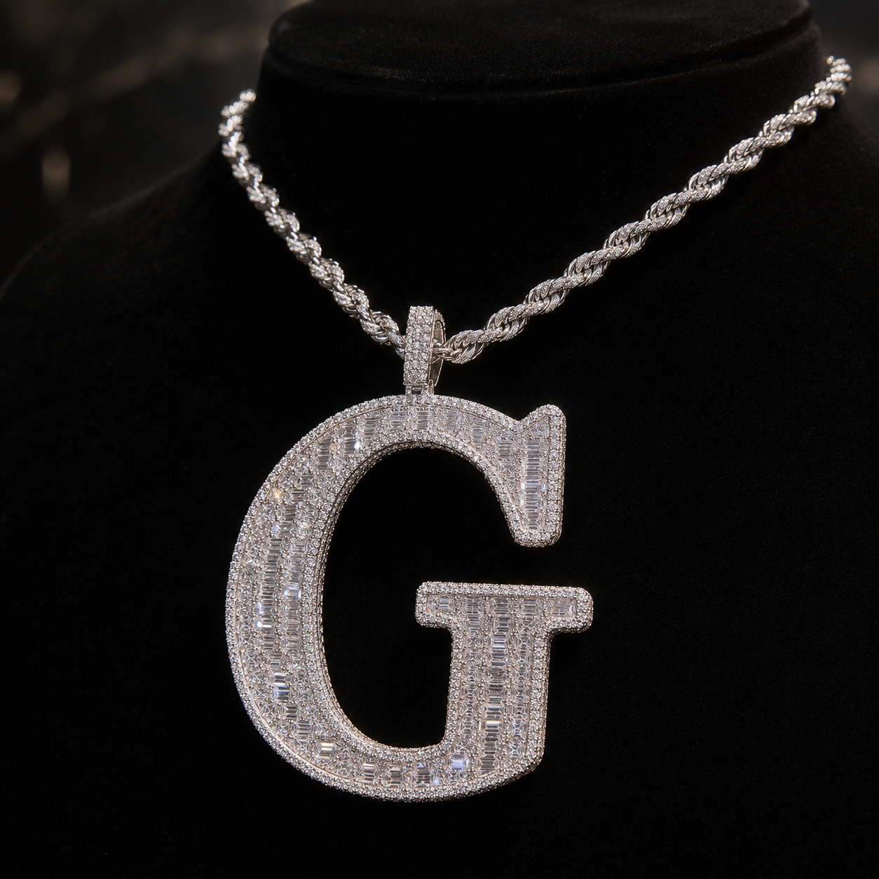 Iced-Out Letter G Pendant