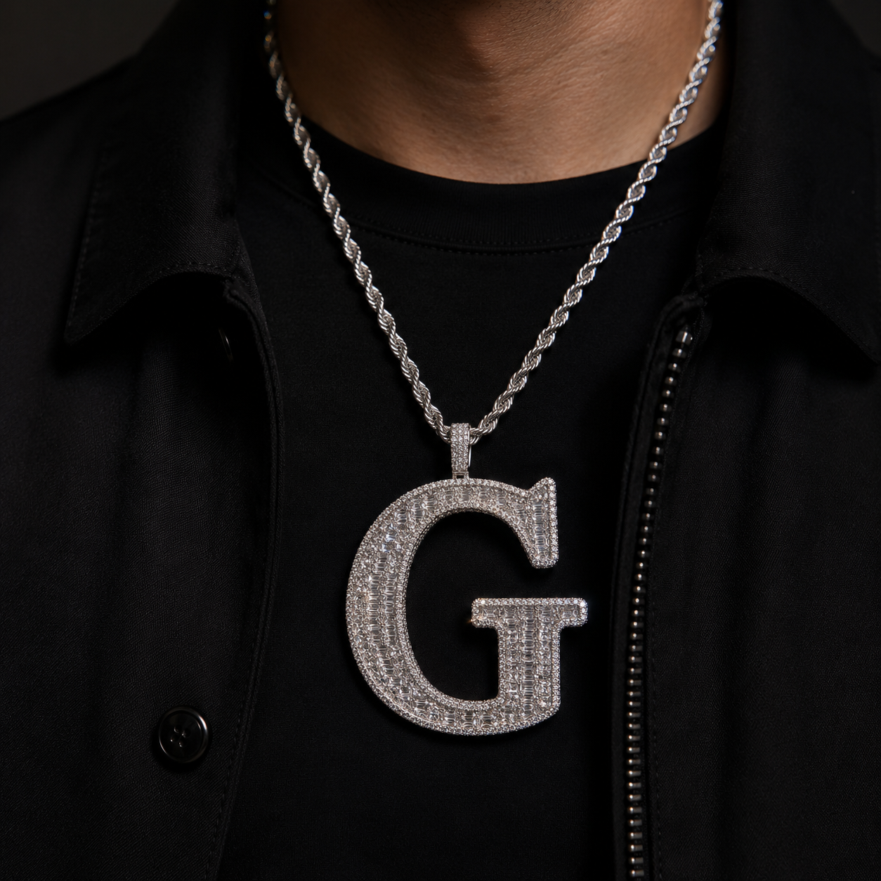 Iced-Out Letter G Pendant
