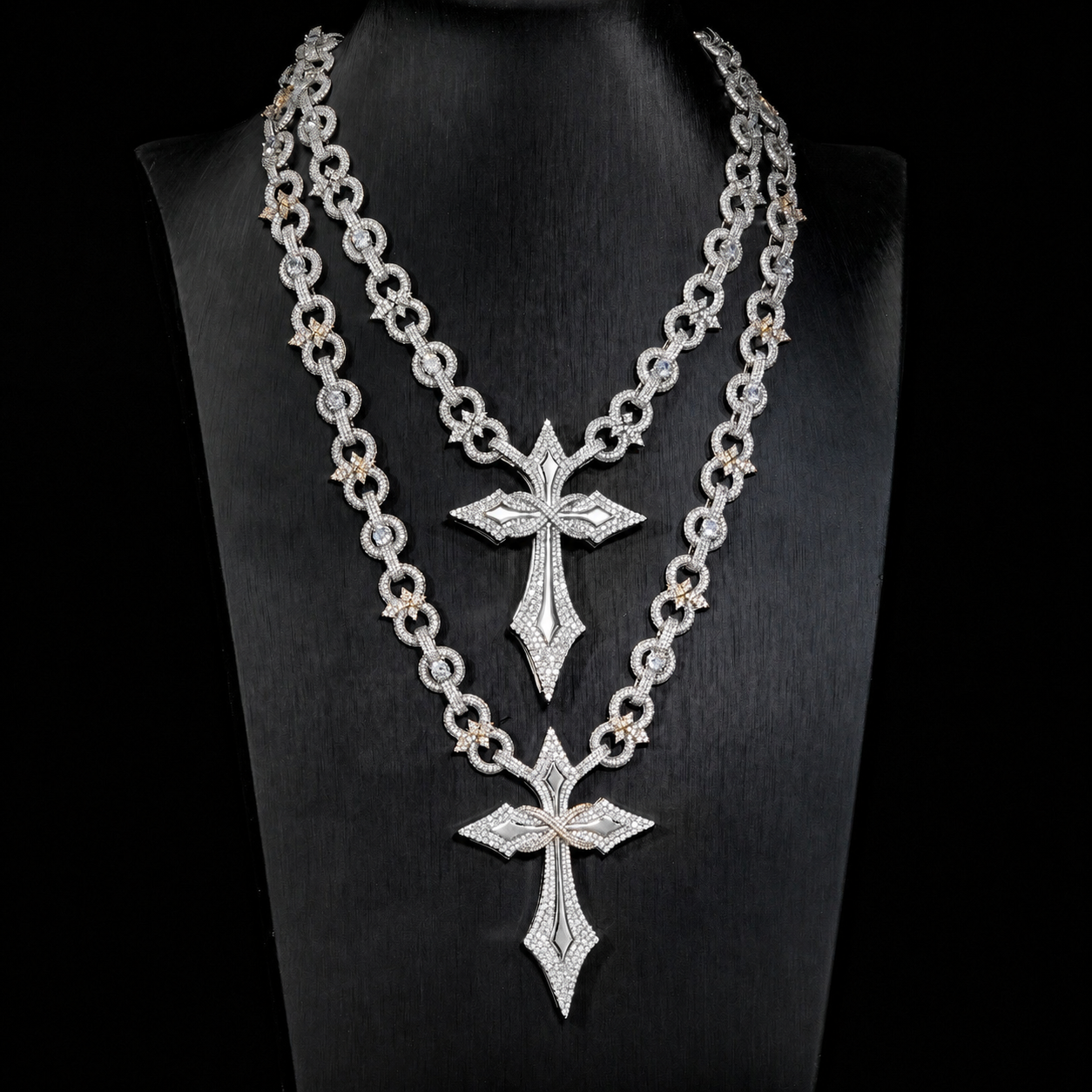 Ice Blade Cross Hip Hop Pendant