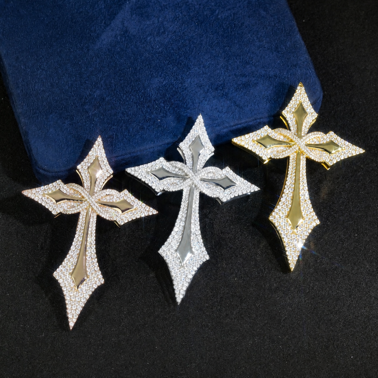 Ice Blade Cross Hip Hop Pendant