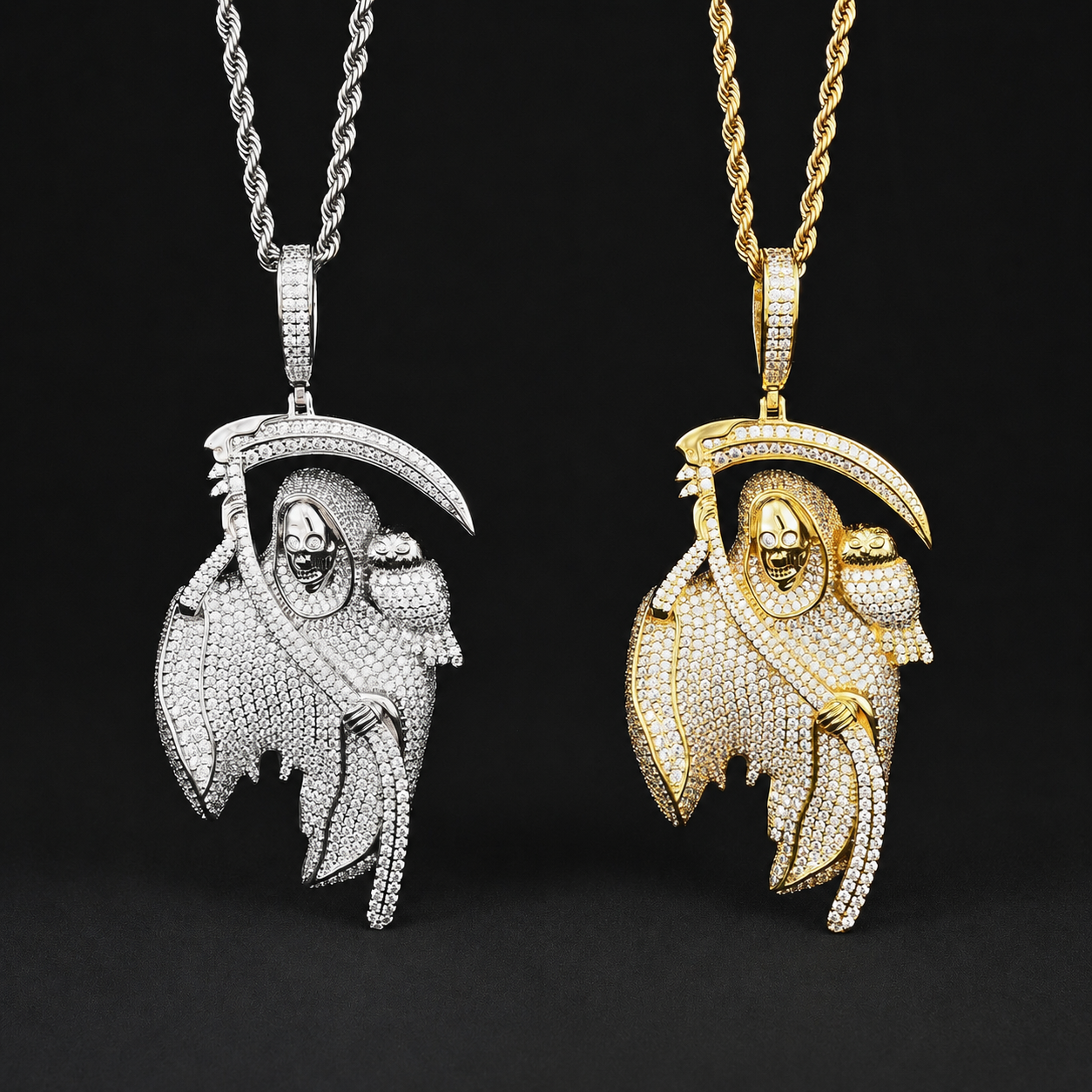 Iced Out Reaper Pendant