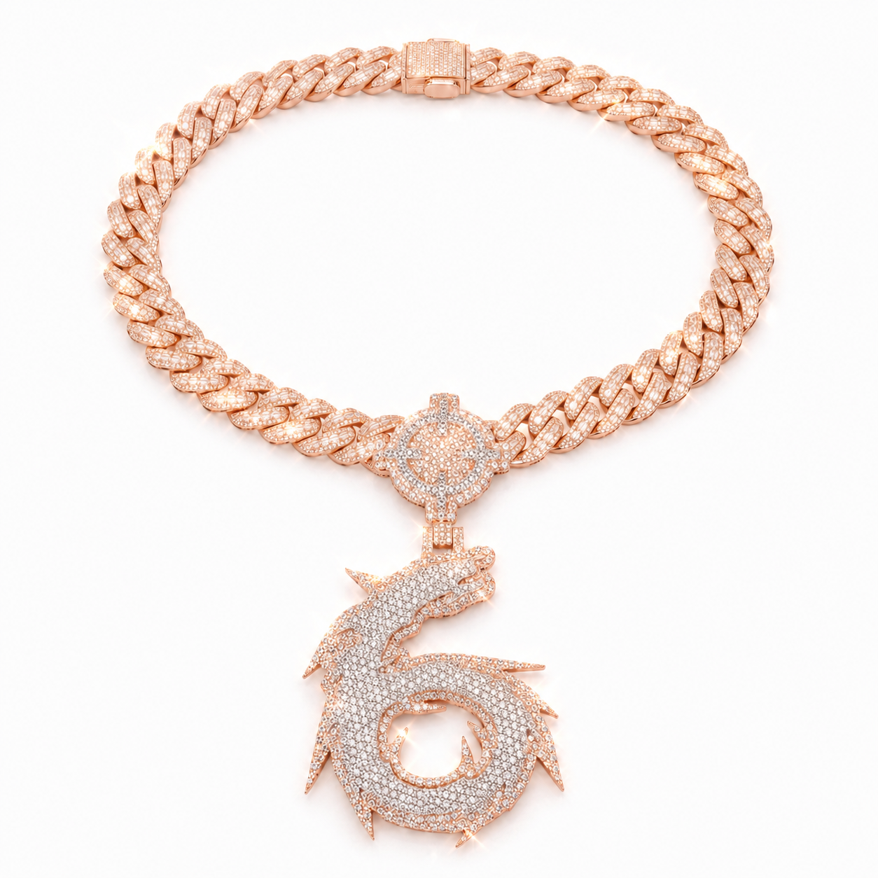 Dragon Cuban Chain & Pendant Set
