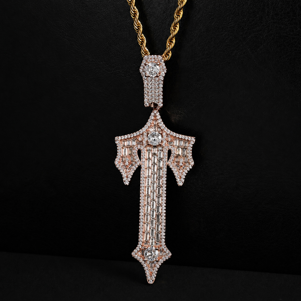 Baguette Letter T Pendant