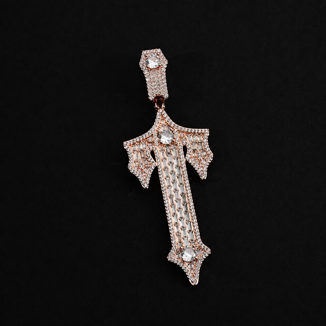 Baguette Letter T Pendant