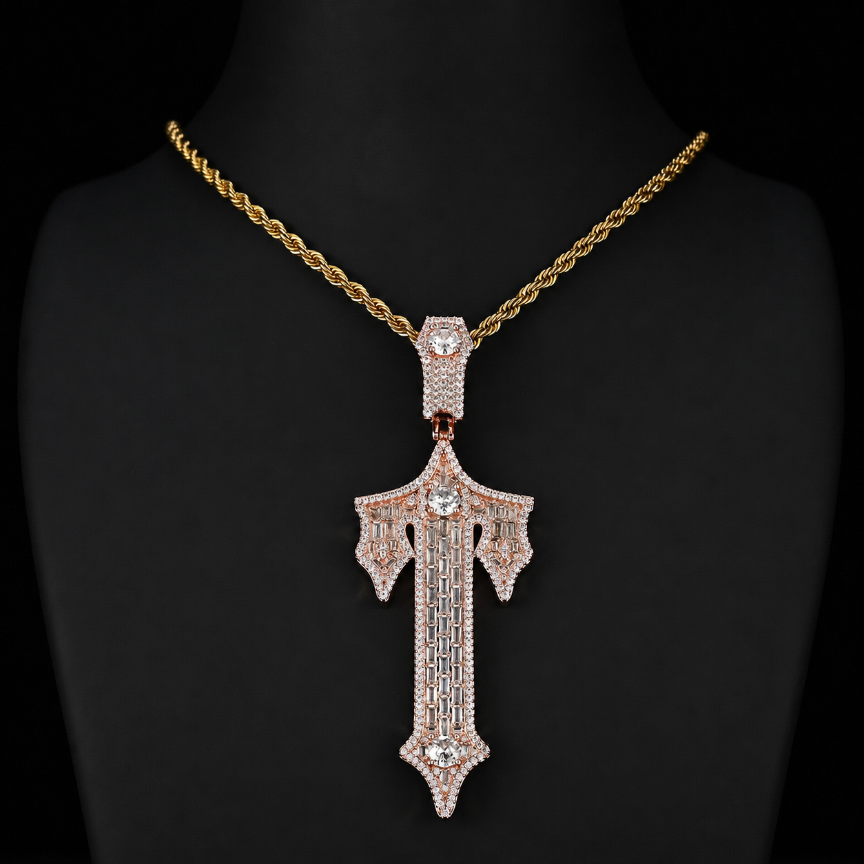 Baguette Letter T Pendant