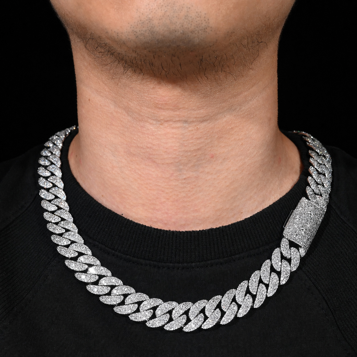 16mm Mosaic Iced Out Cuban Link Chain