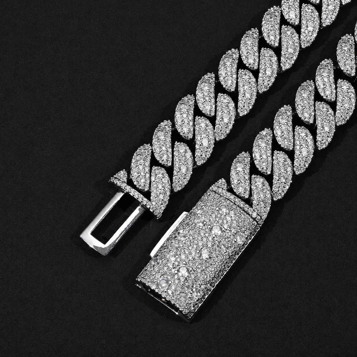 16mm Mosaic Iced Out Cuban Link Chain