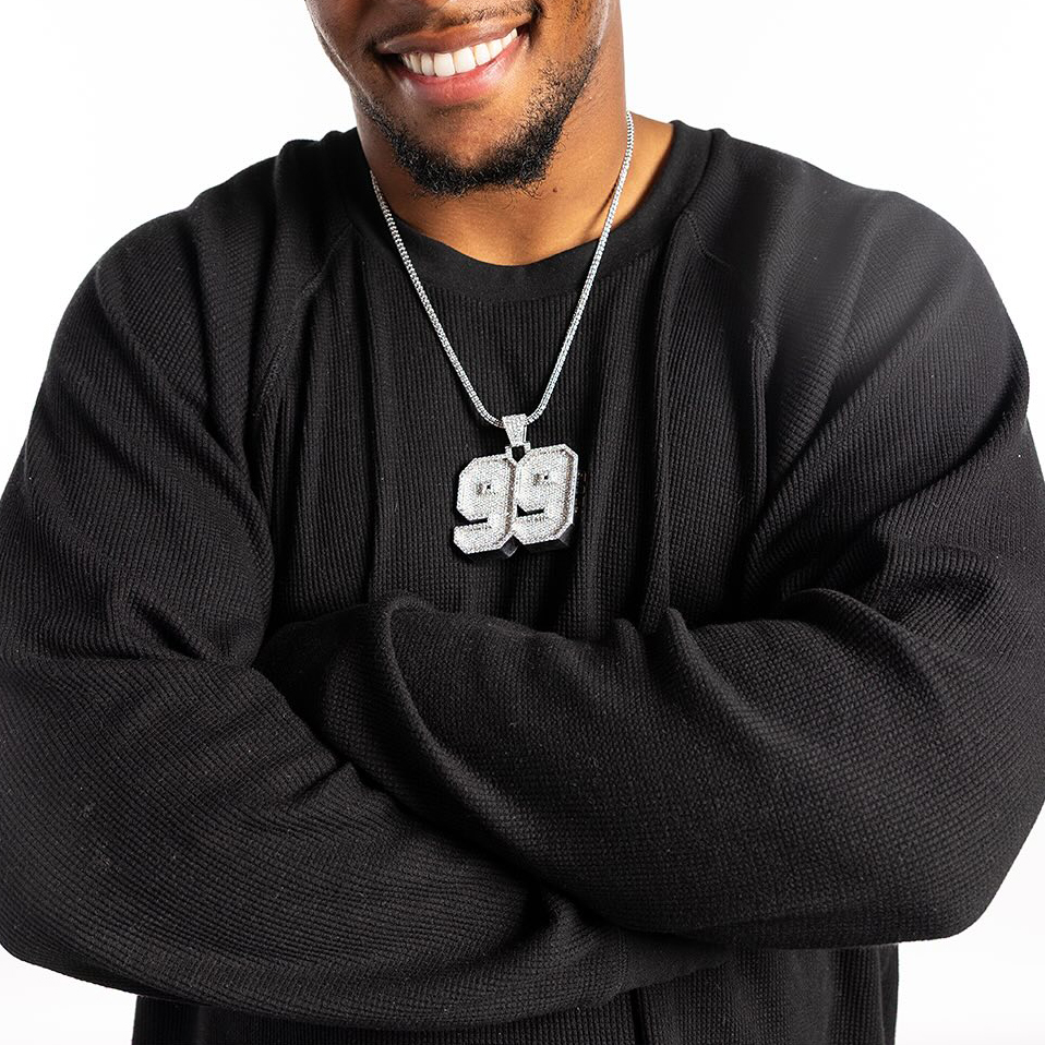 Iced Number ''99'' Diamond Pendant