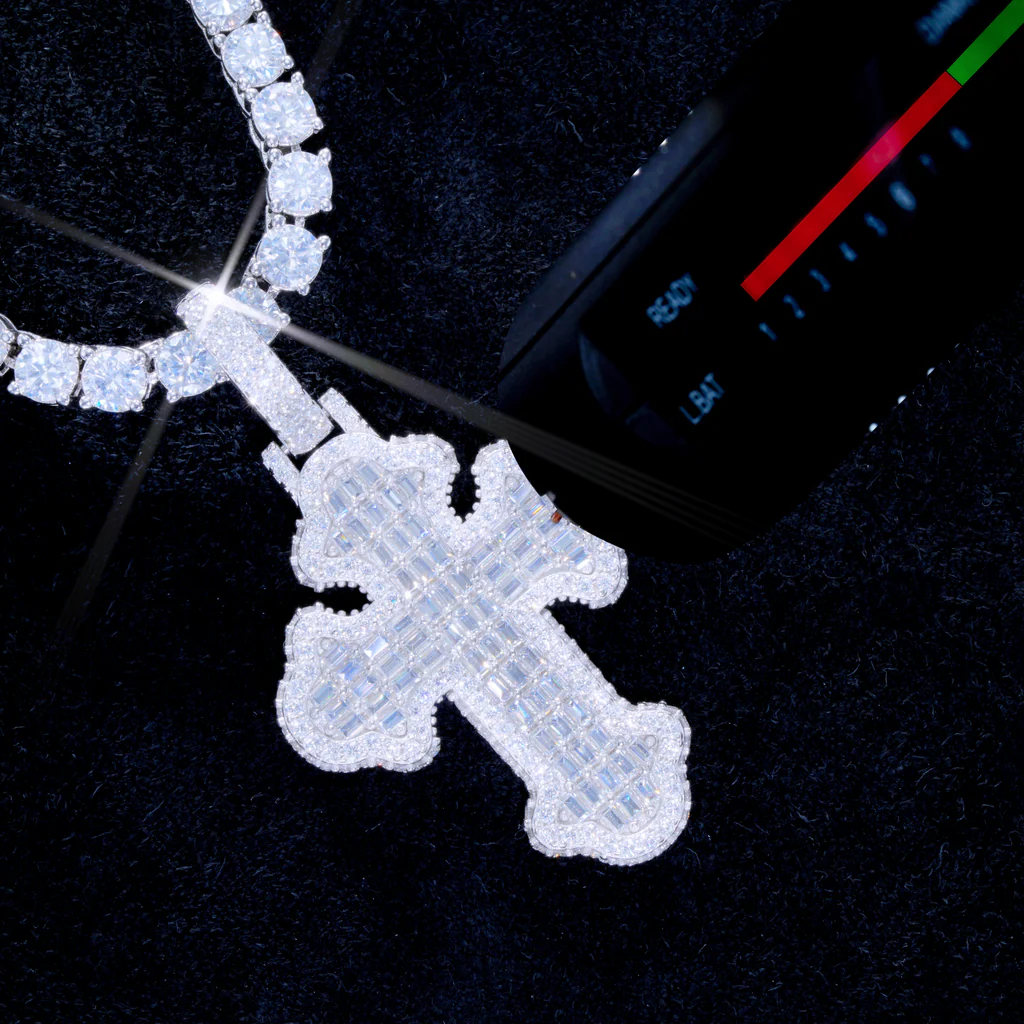 Moissanite Cross Diamond Pendant