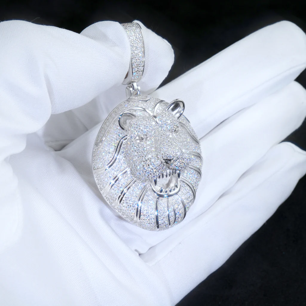 VVS Moissanite Lion Pendant