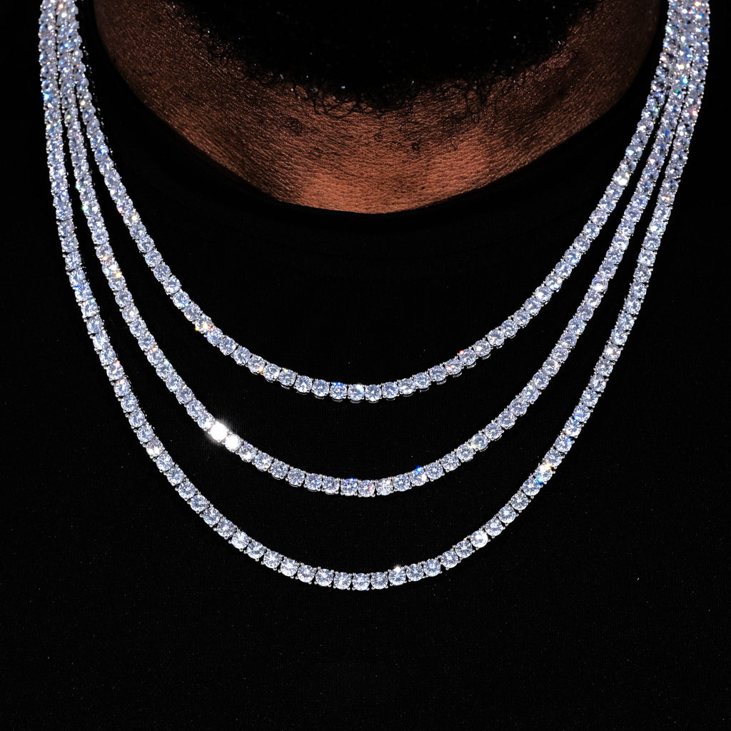 Moissanite Cross Pendant Set