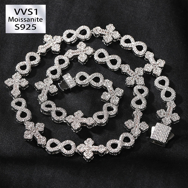 Moissanite Hip Hop Diamond Unlimited 8-figure Cuban Chain