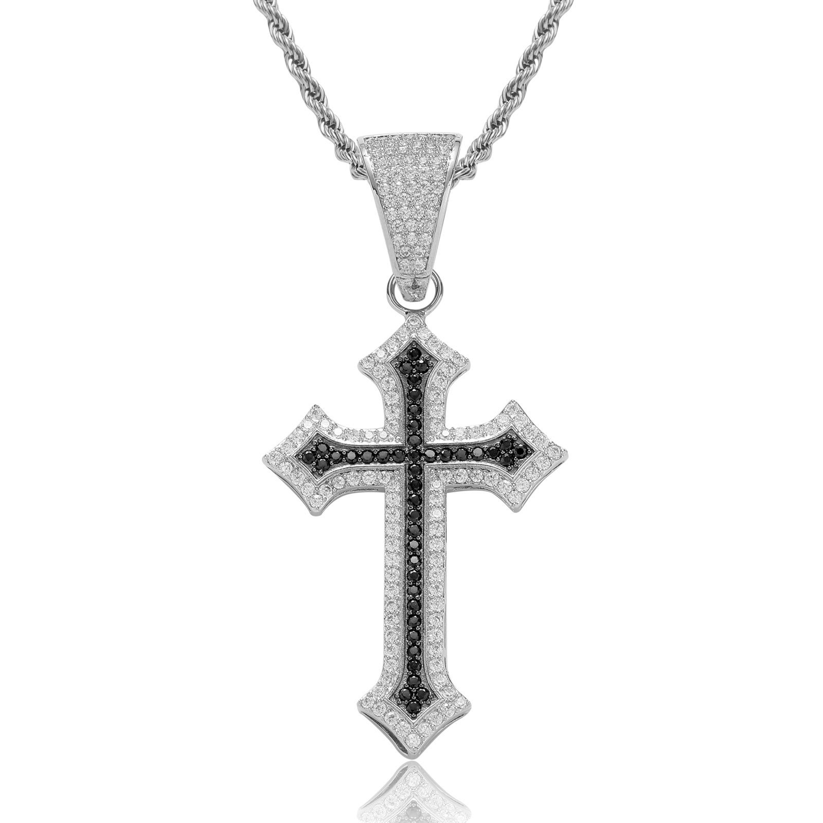 Moissanite Cross Pendant Set