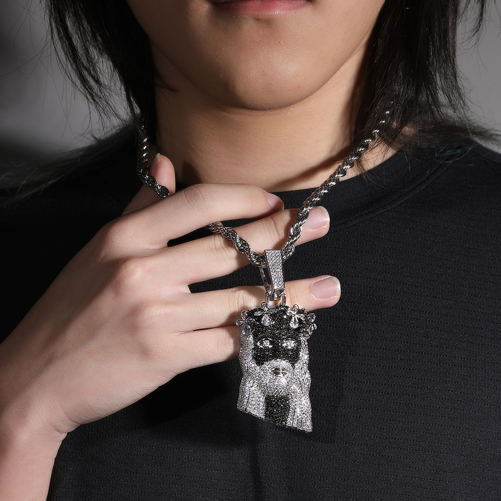 Iced Moissanite Diamond Jesus Figure Pendant