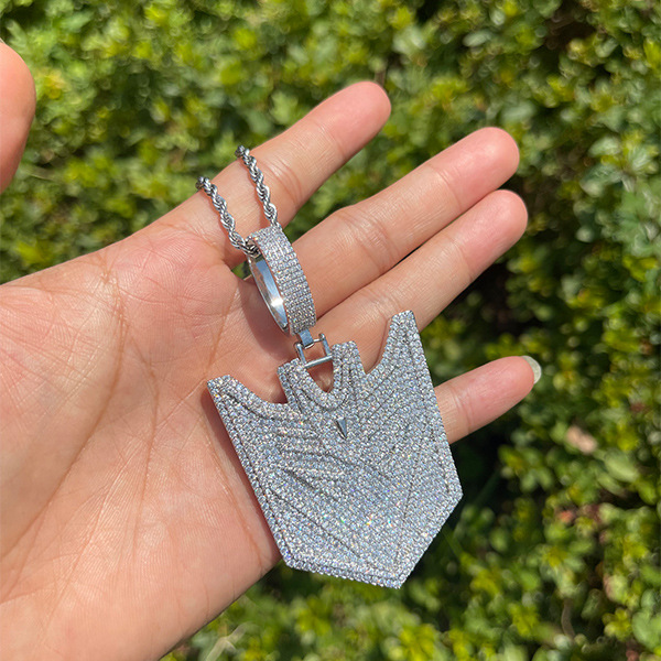 Iced Moissanite Diamond Pendant