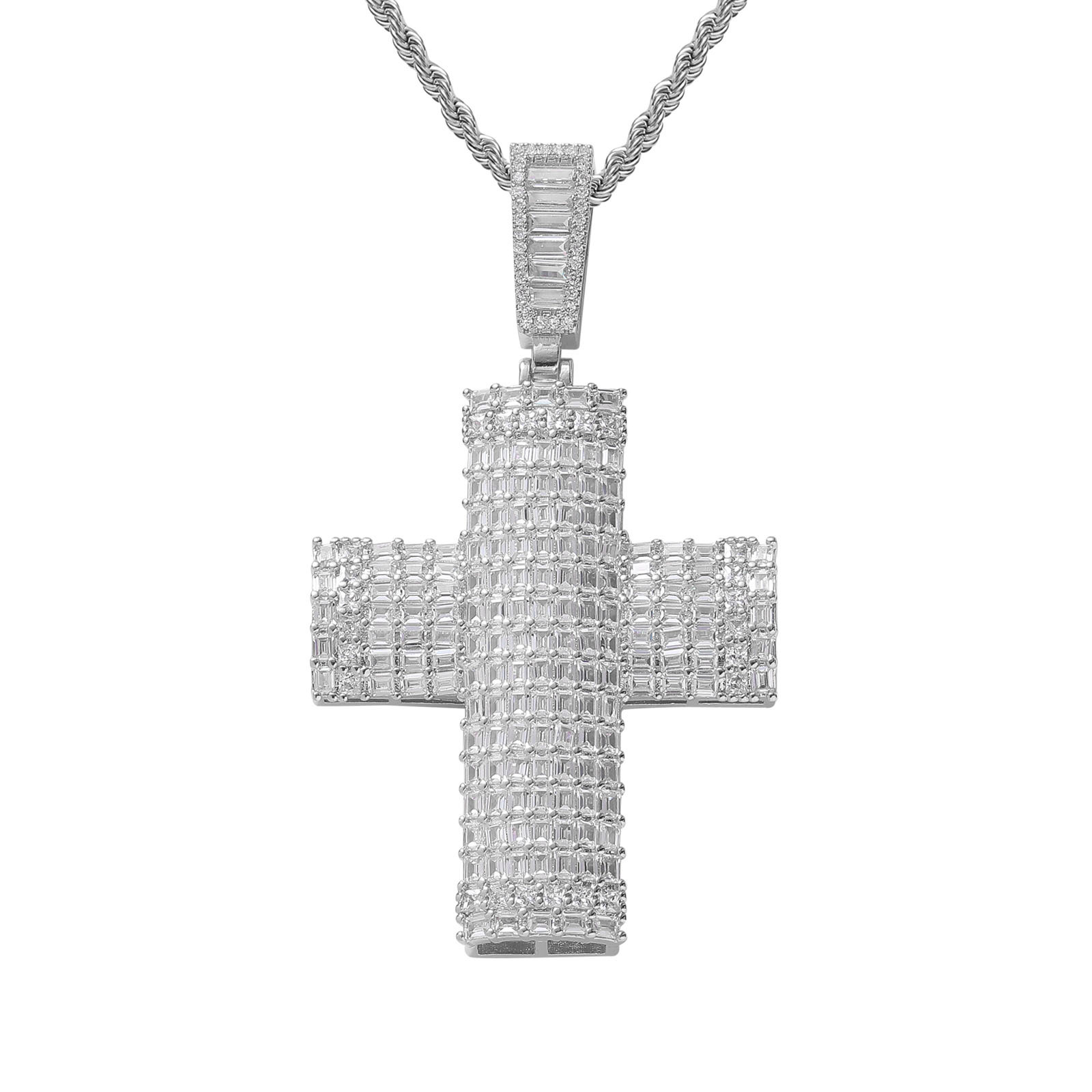 Moissanite Cross Pendant Set