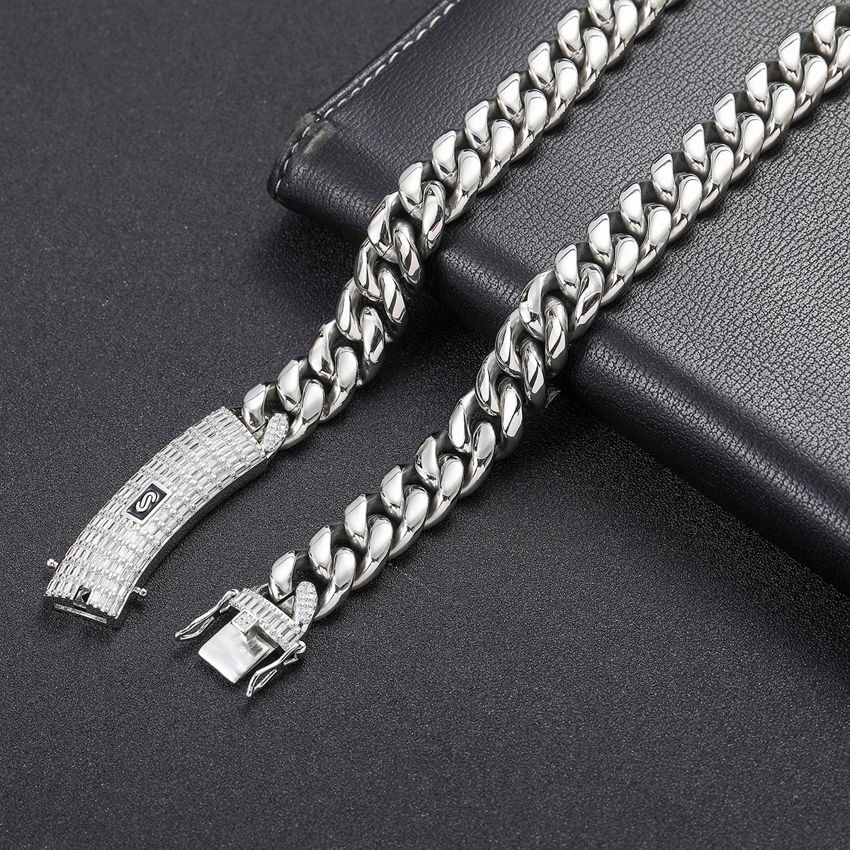 18K Gold Plated Classic Miami Cuban Chain Link And Bracelet