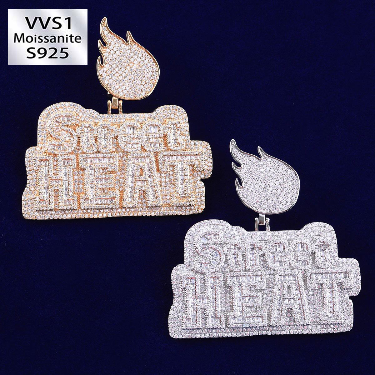 Iced Moissanite Letter Diamond Pendant