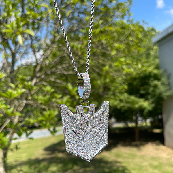 Iced Moissanite Diamond Pendant