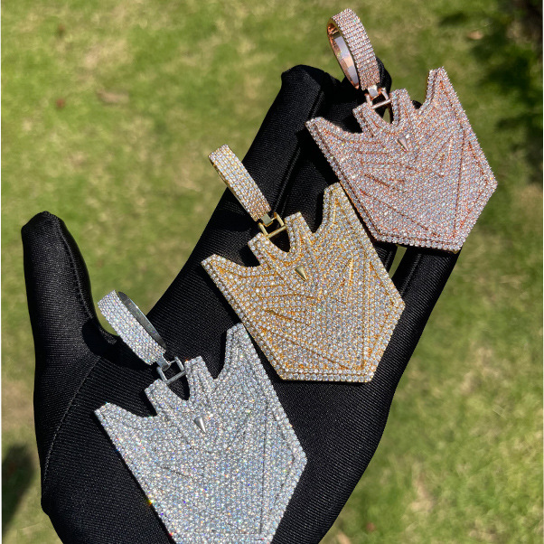 Iced Moissanite Diamond Pendant