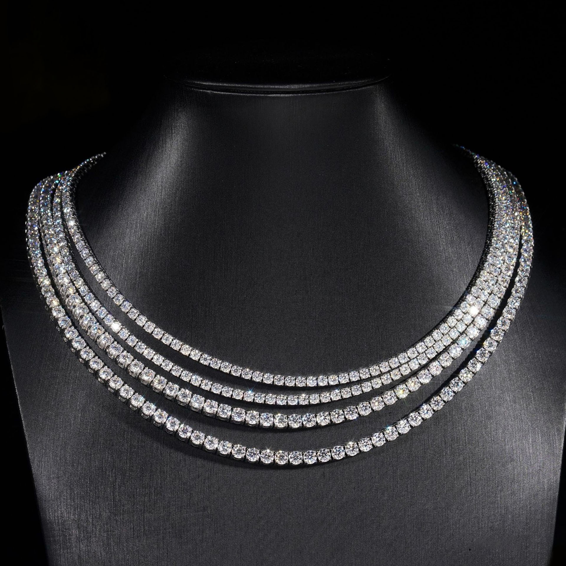 925 Sterling Silver Moissanite Tennis Chain
