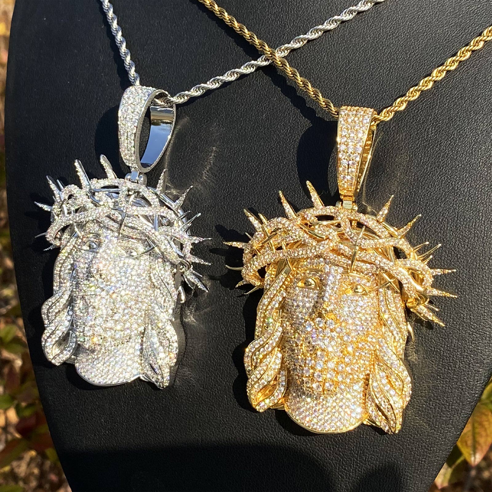 Iced Moissanite Jesus Pendant