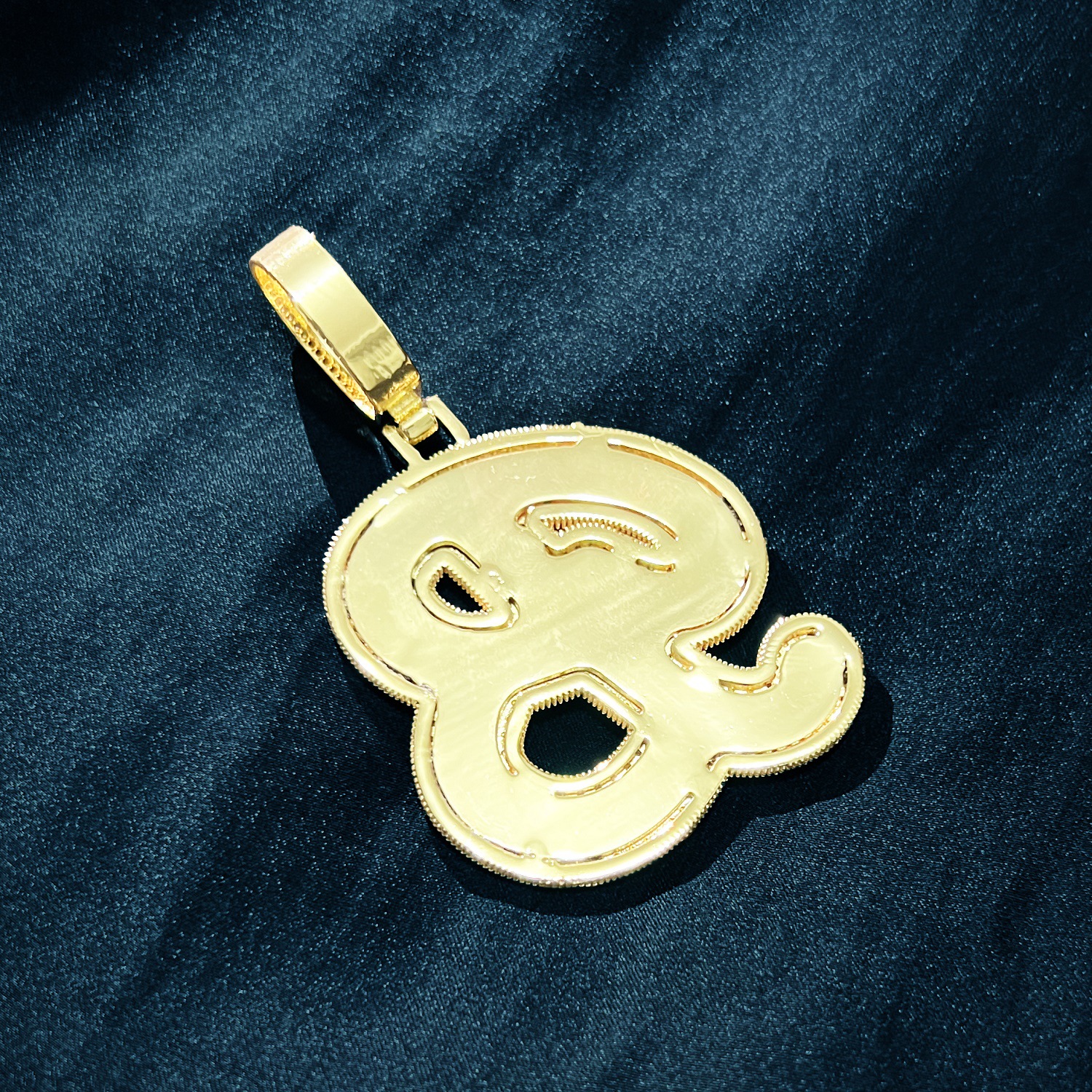 Iced Moissanite Letter Diamond Pendant