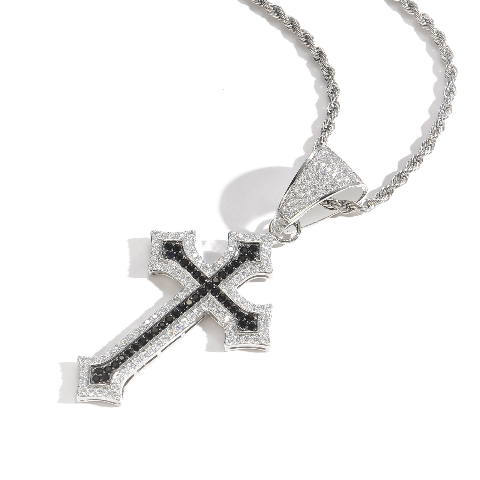 Moissanite Cross Pendant Set