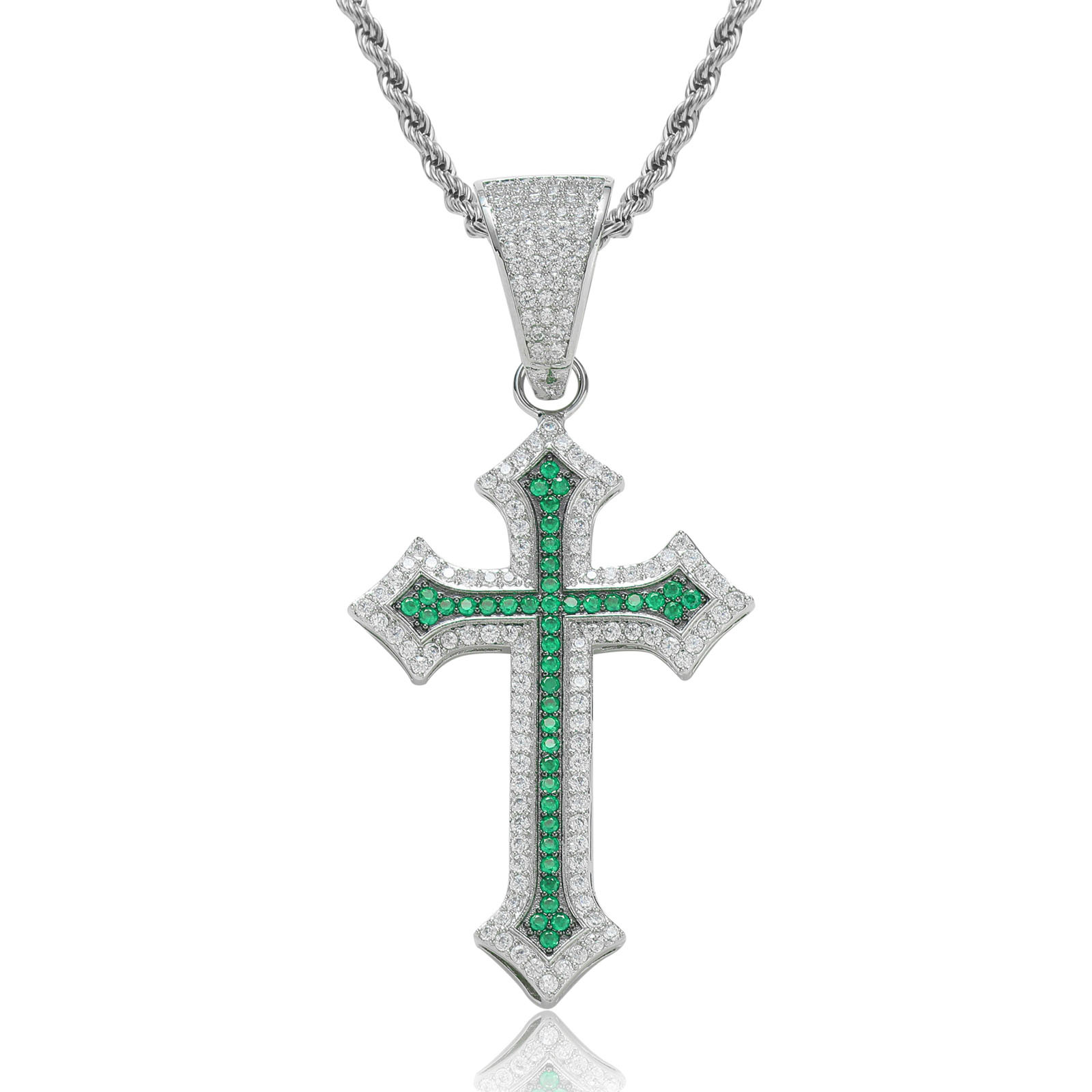 Moissanite Cross Pendant Set