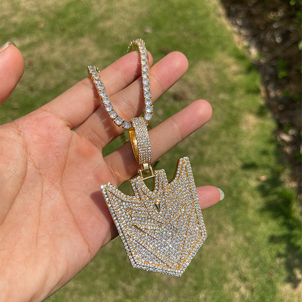 Iced Moissanite Diamond Pendant