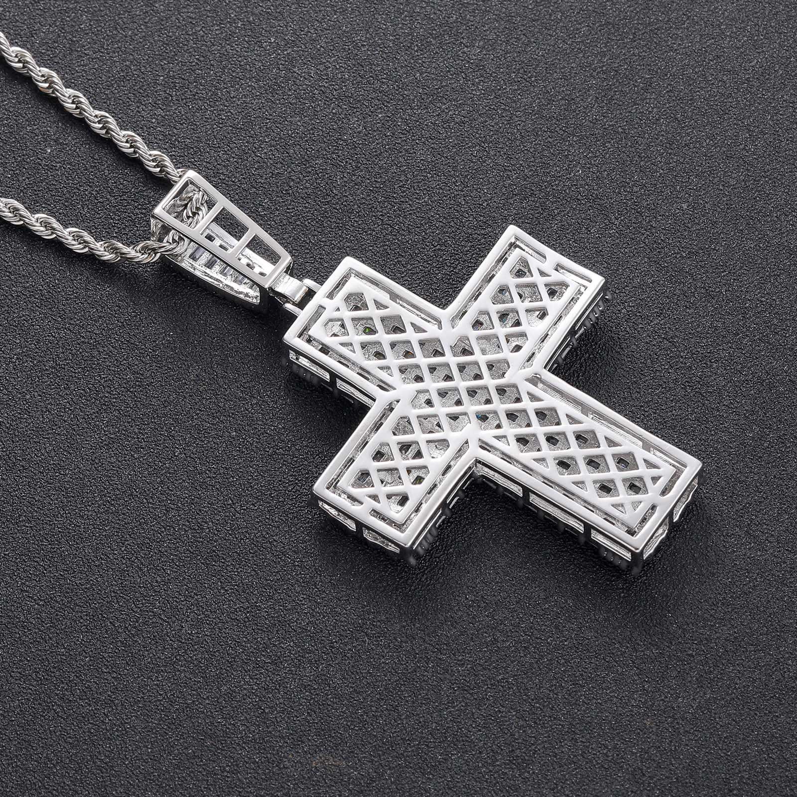Moissanite Cross Pendant Set