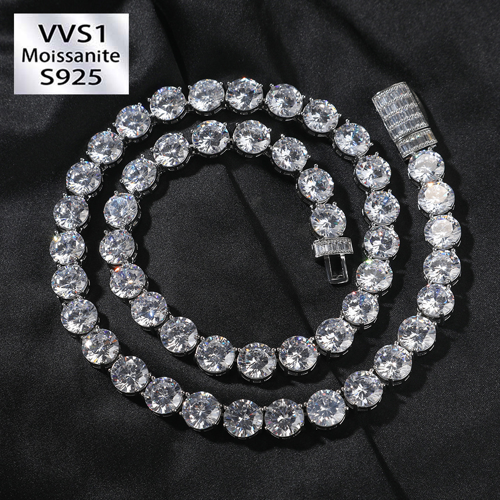 10mm Moissanite Diamond Tennis Chain