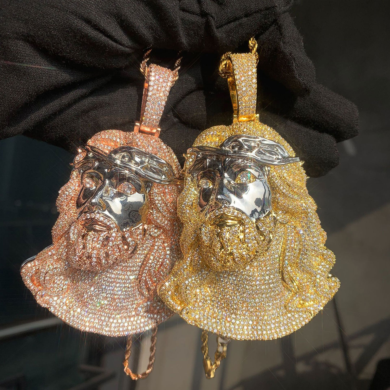 Iced Moissanite Diamond Jesus Pendant