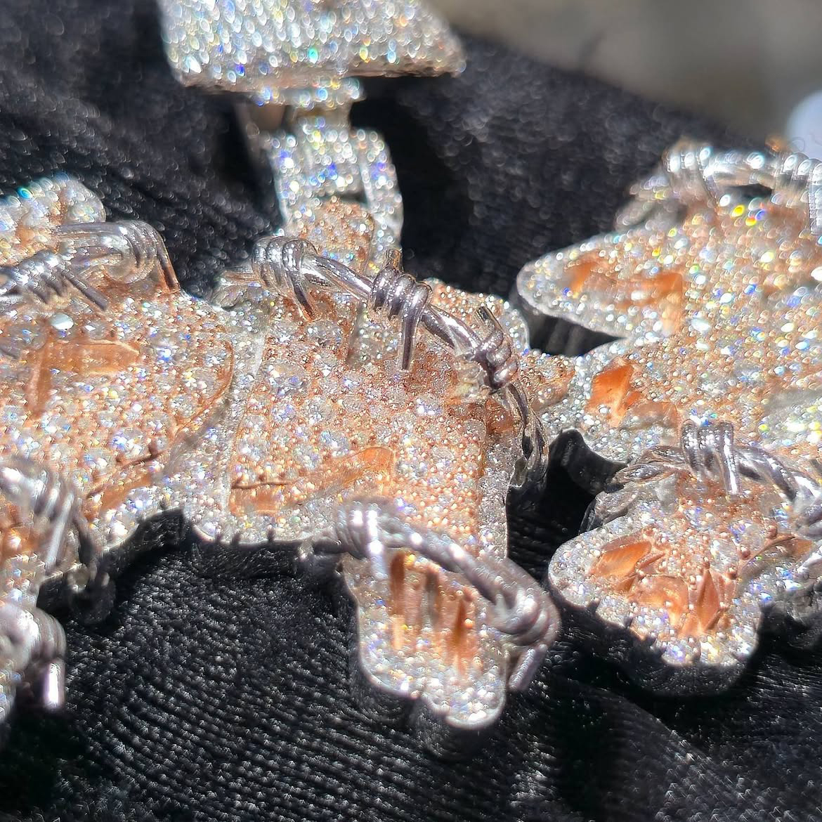 Moissanite P4E Sculpted Rope Wrap Letter Pendant