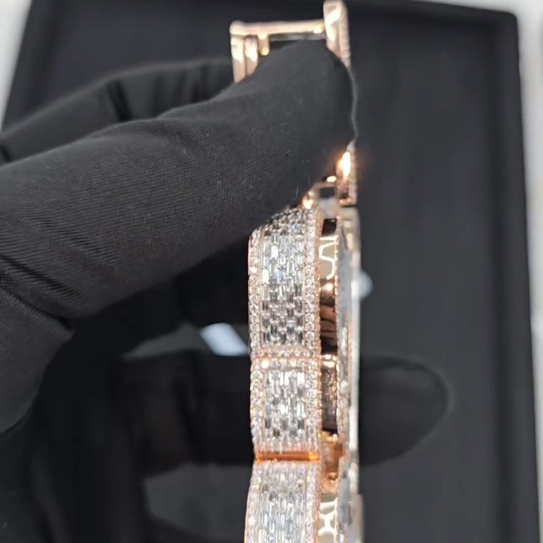 Iced Moissanite Baguette Cut Z Letter Diamond Pendant( In Stock)