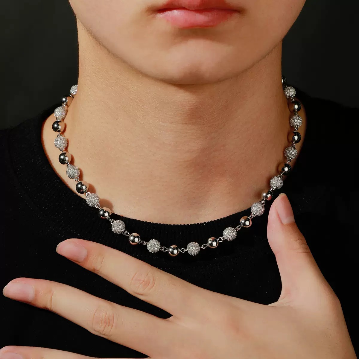 Iced Moissanite YVL Emoji Diamond Pendant 