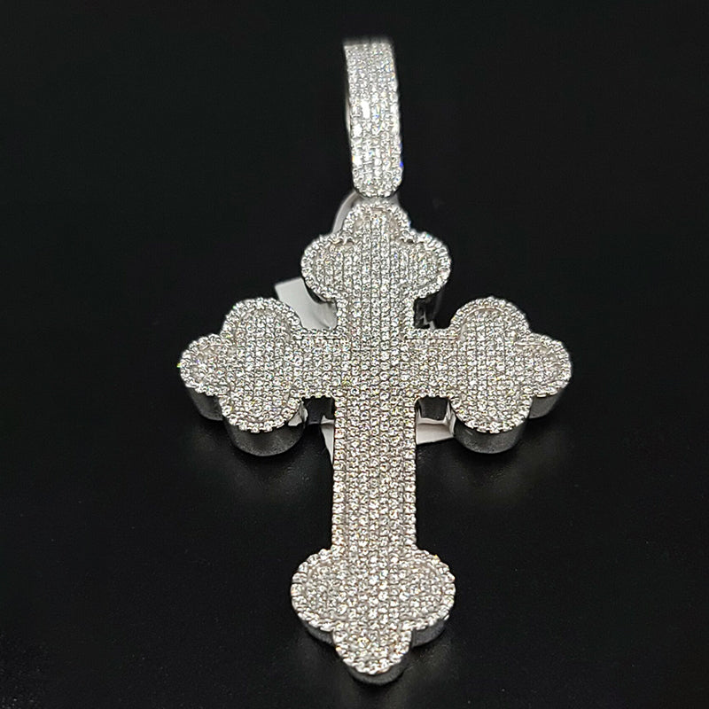 S925 Moissanite Plum Cross Tennis Chain Set