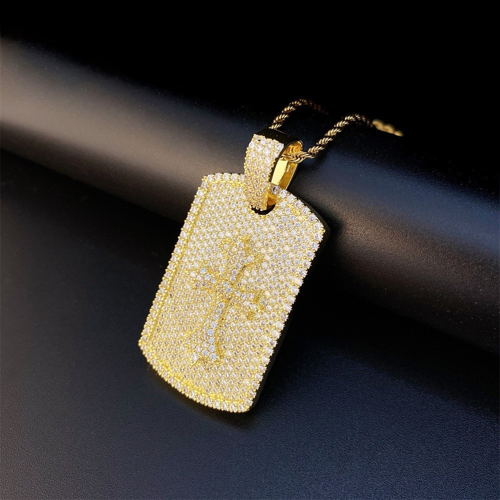 Moissanite Dogtag Pendant (IN STOCK)